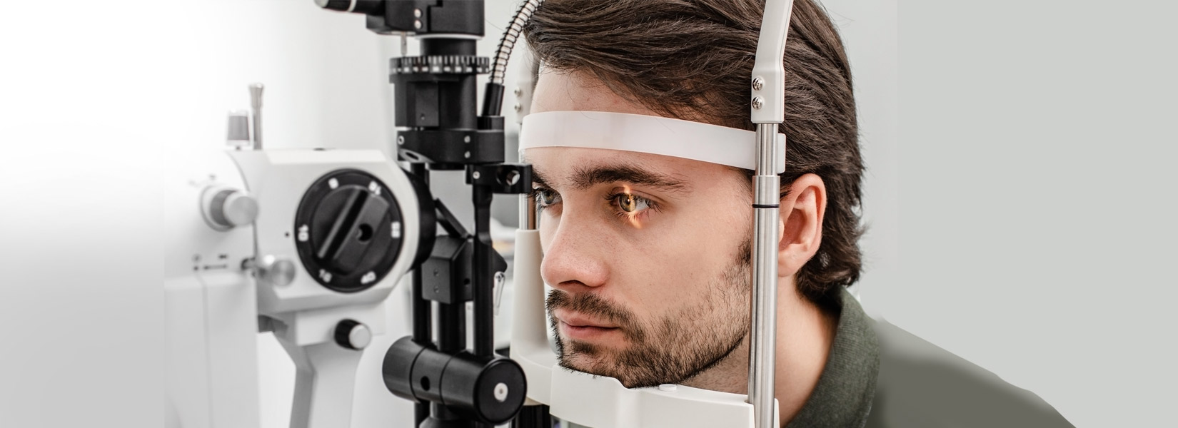 young man during eye exam in Woodbury